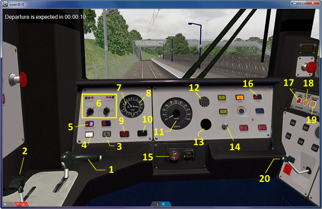 Cab layout of the class 323 25kV AC EMU